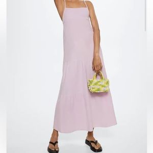 Mango textured cotton maxi dress - size 2 - like new